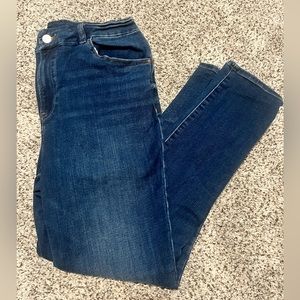 Express High Waisted FlexX Medium Wash Skinny Jeans